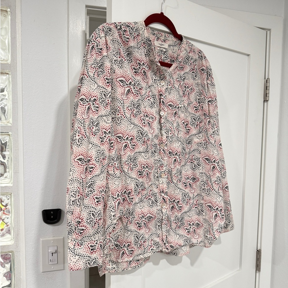 Isabel Marant Pink and Black Patterned Blouse
